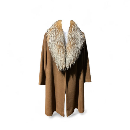 Vintage Cashmere Wool Fur Coat
