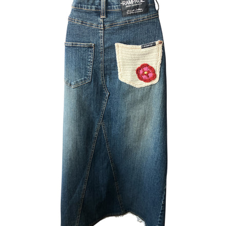 Vintage Y2K Rare Rampage Crotchet Denim Skirt