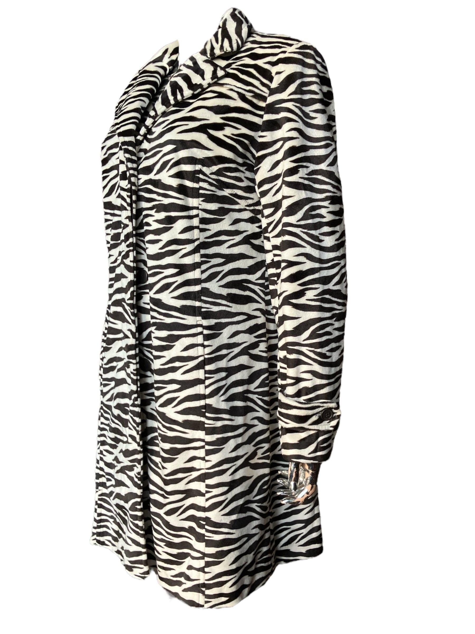 Vintage Y2K Zebra Print Trench Coat