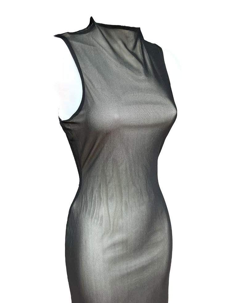 Vintage 90s Sheer Bodycon Dress
