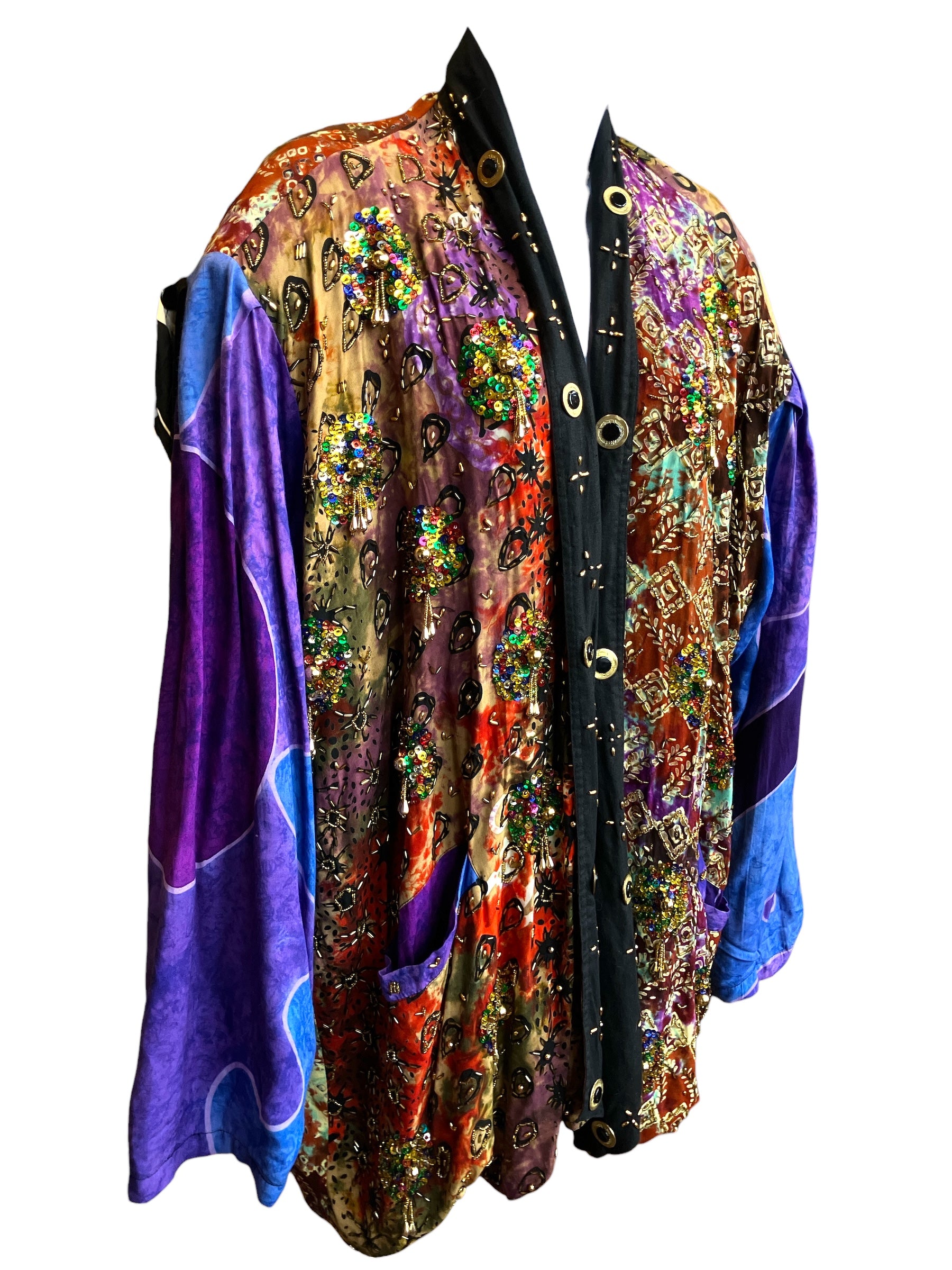 Vintage 1990s Sequins Beaded Blazer
