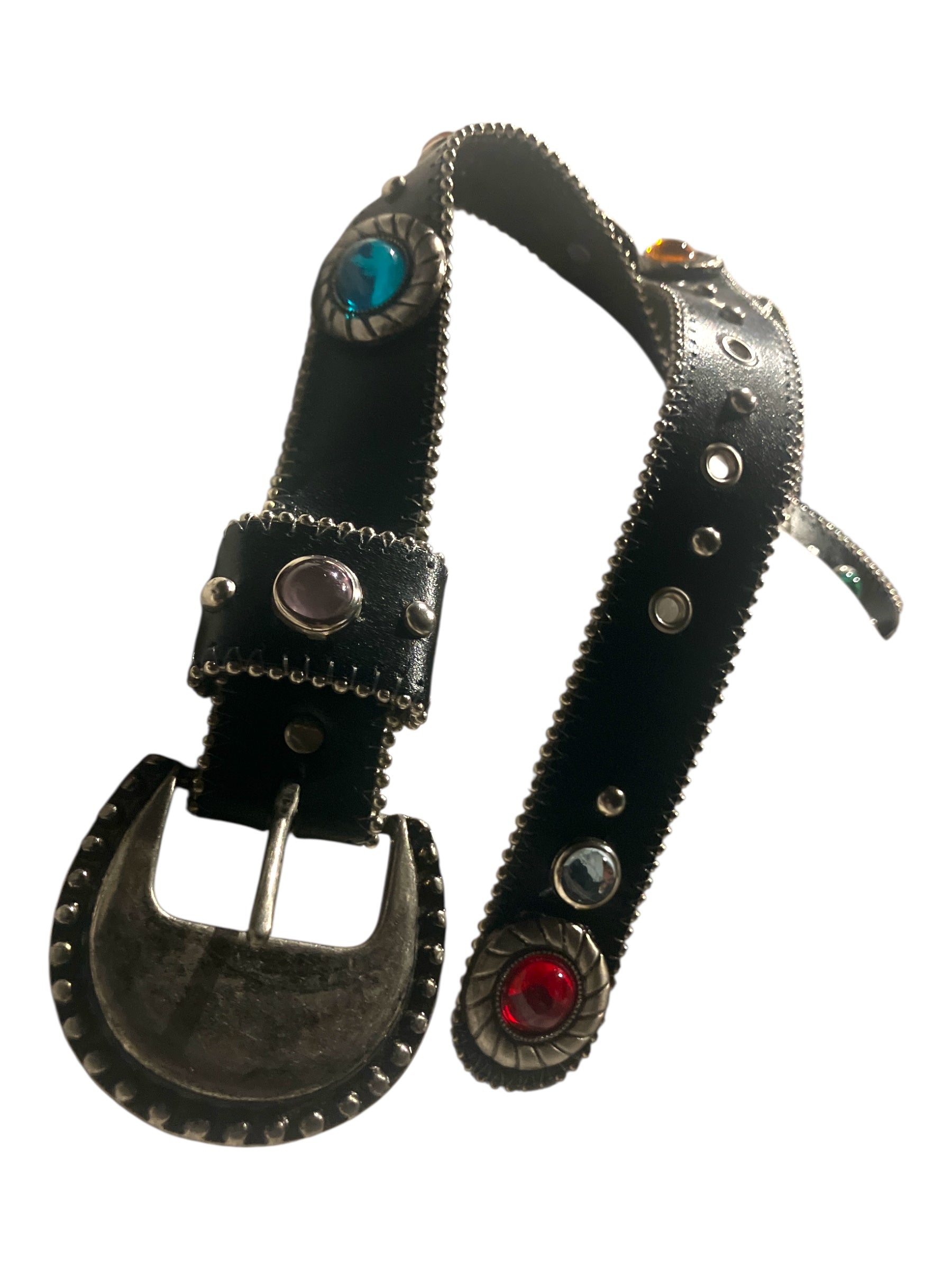 Vintage 1980s Gem Studded Belt