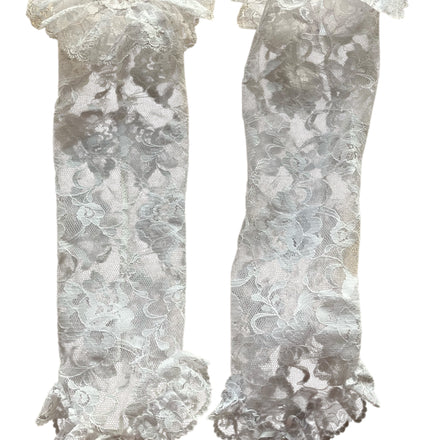 Vintage 1980s White Bridal Lace Gloves
