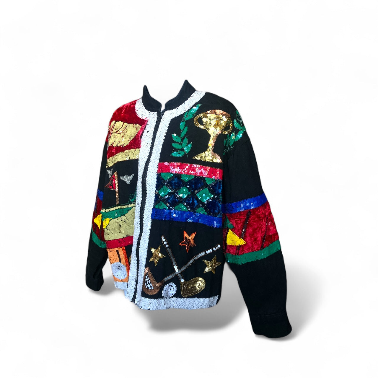 Vintage 1980s Rare Carducci Golf Sequined Jacket