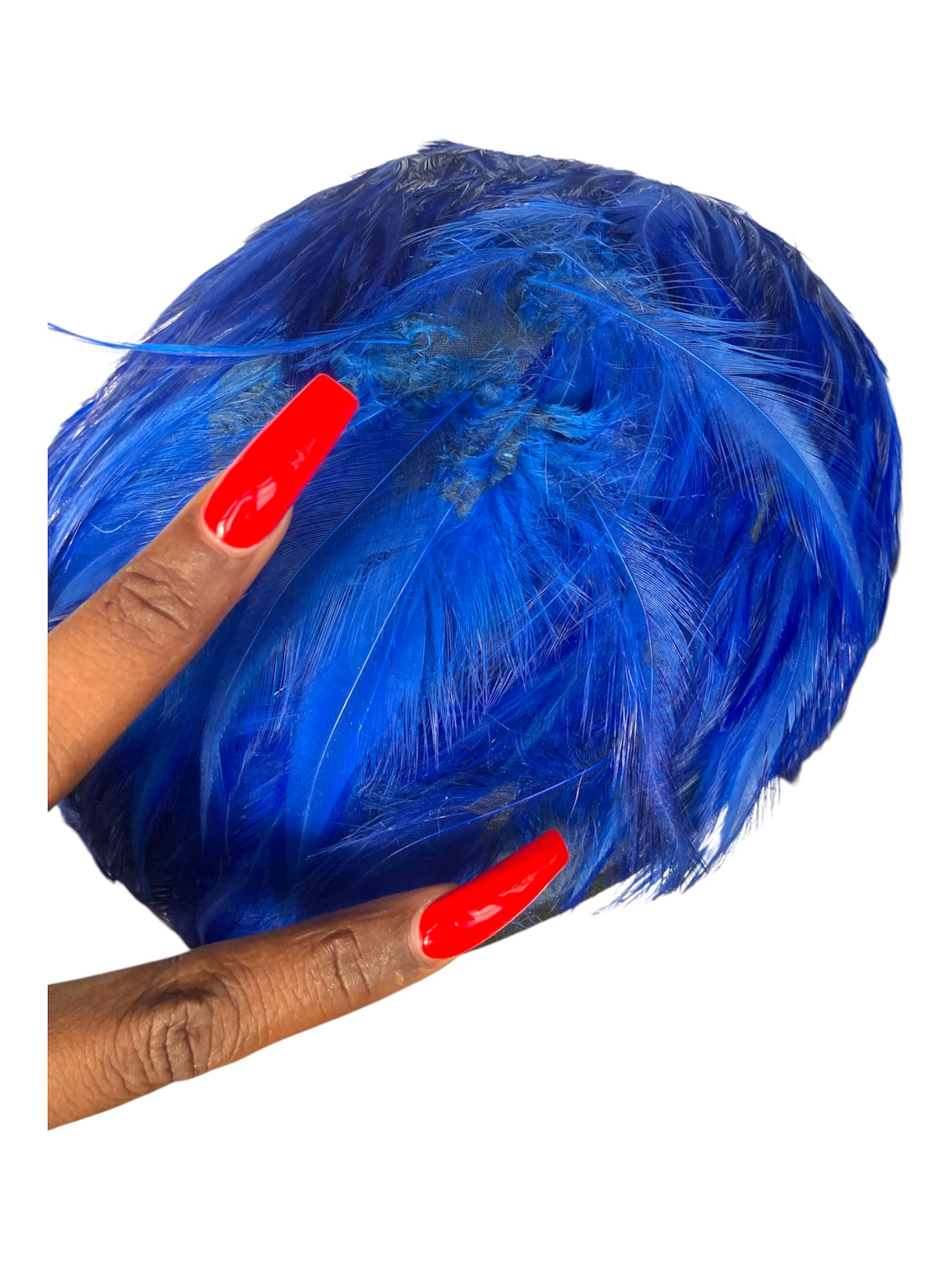Vintage 1960s Couture Jack McConnell Wig Feather Hat