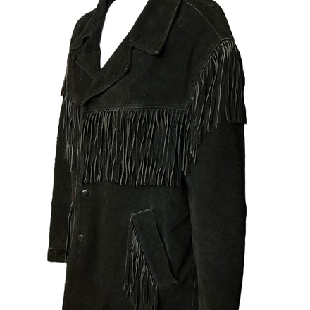 Vintage 1990s Fringe Suede Coat