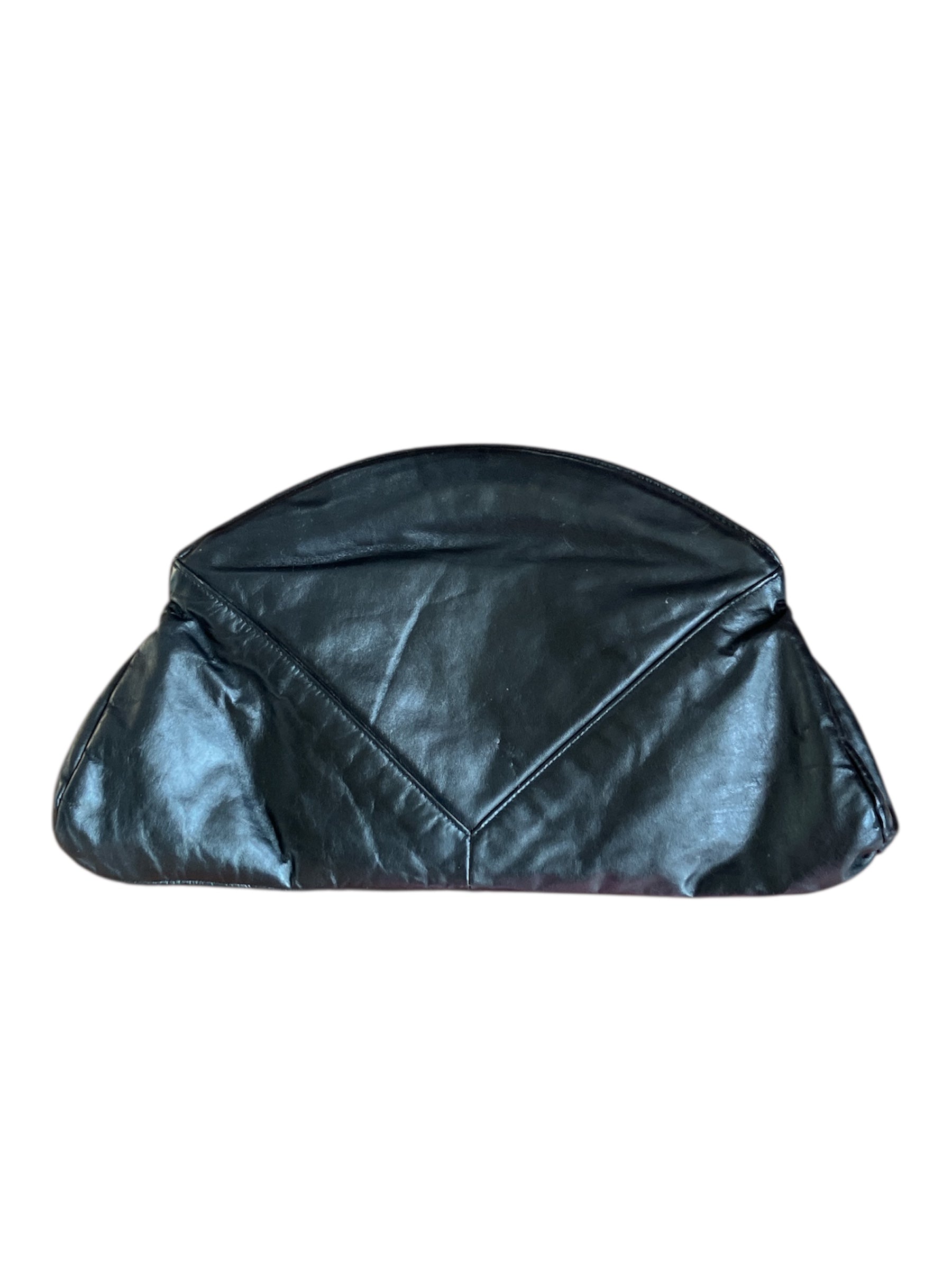 Vintage 1980s Black/Silver Half Moon Purse