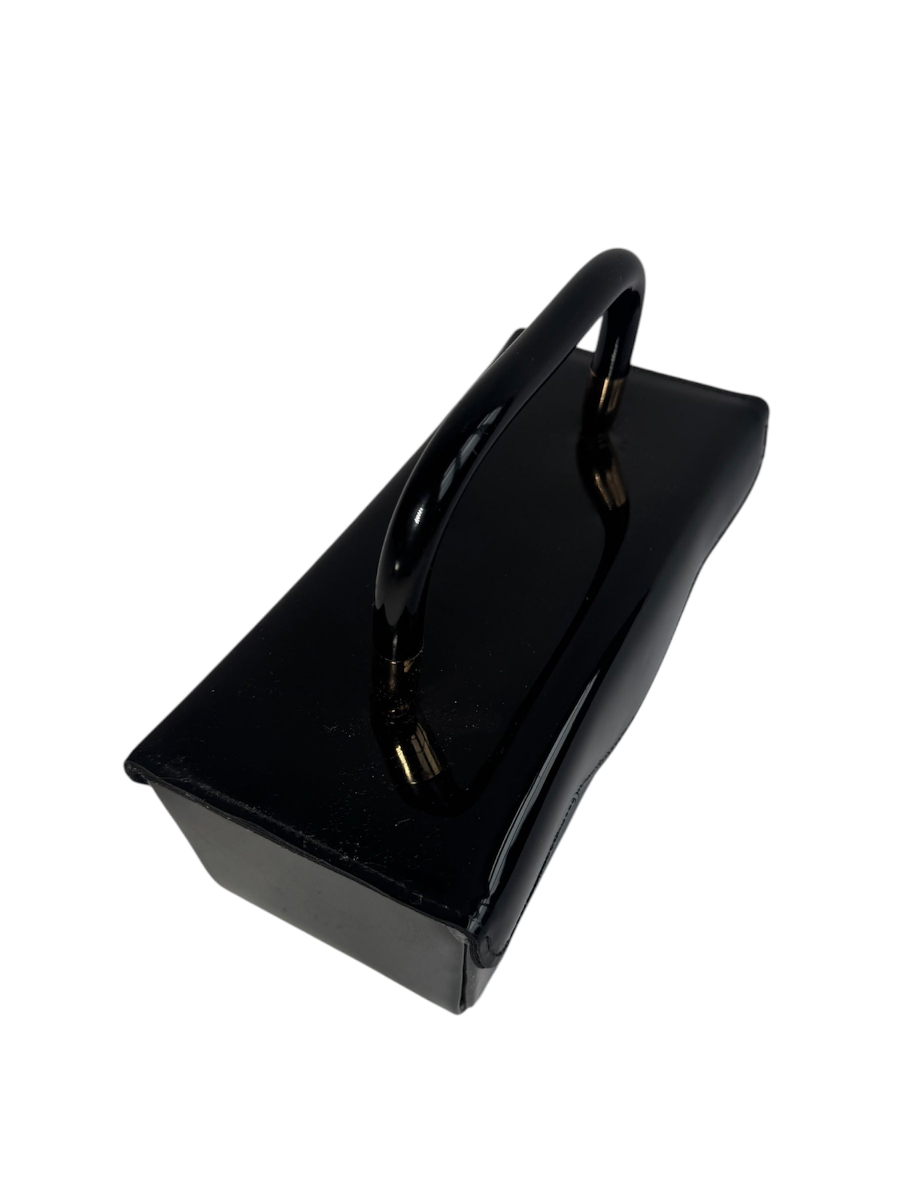 Vintage 1960s Black Patent Leather Purse