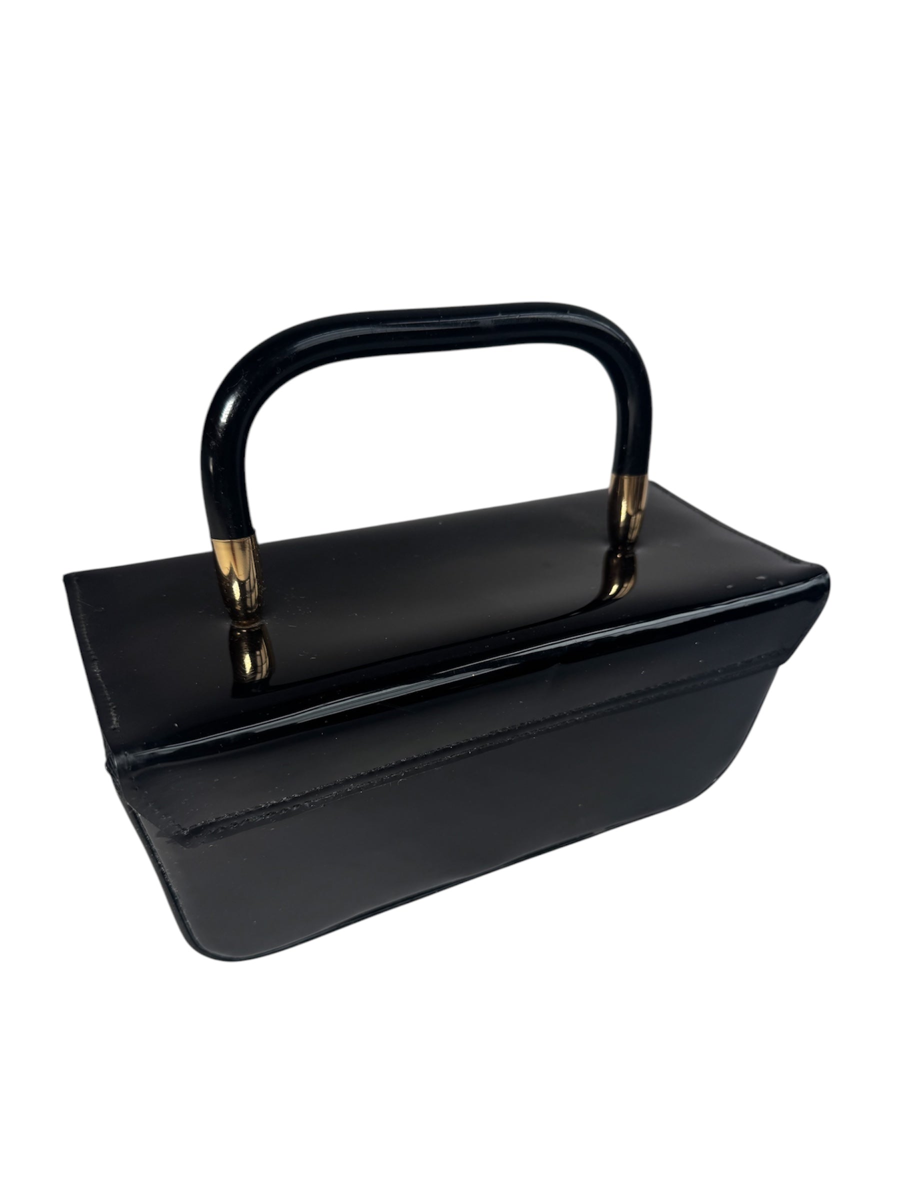 Vintage 1960s Black Patent Leather Purse