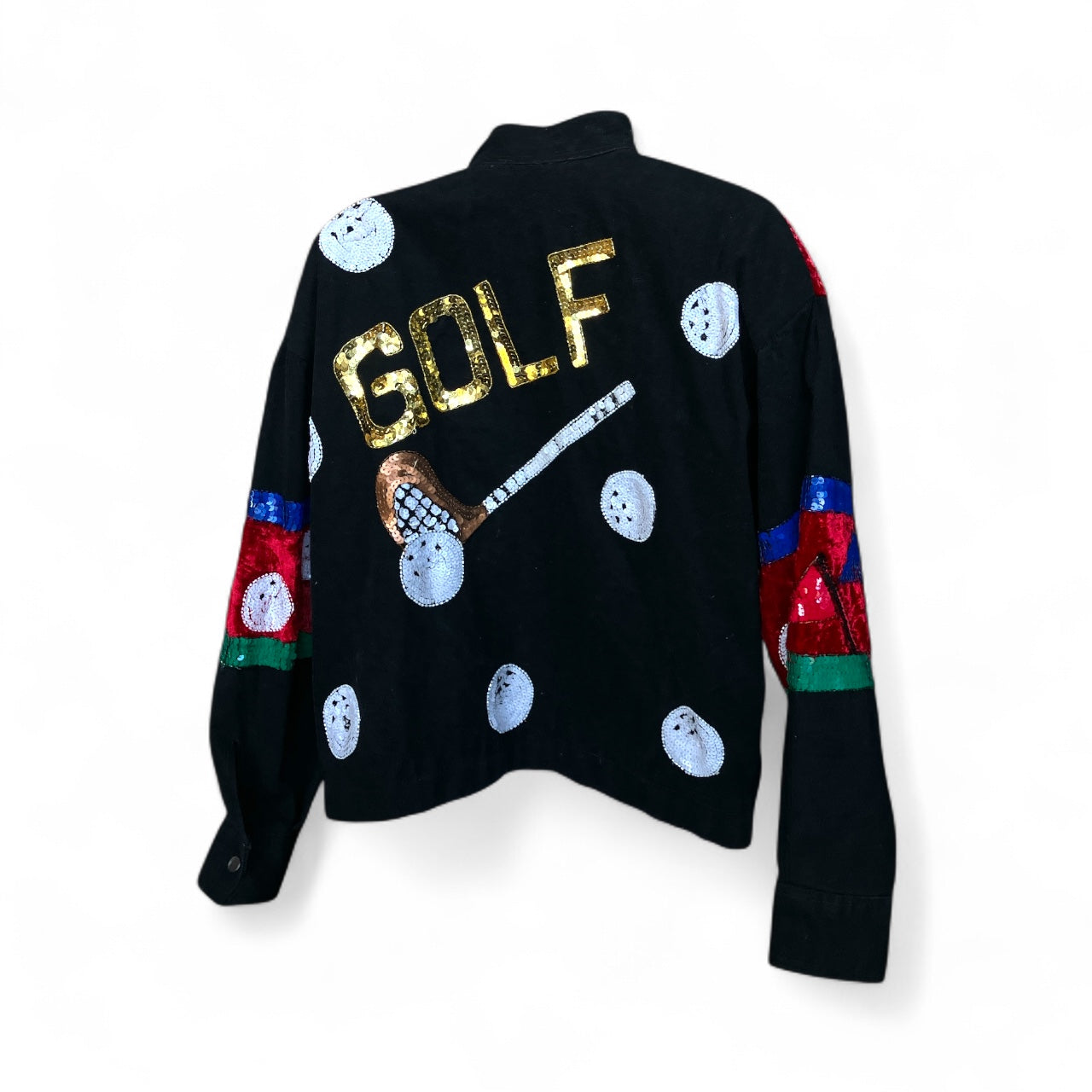 Vintage 1980s Rare Carducci Golf Sequined Jacket