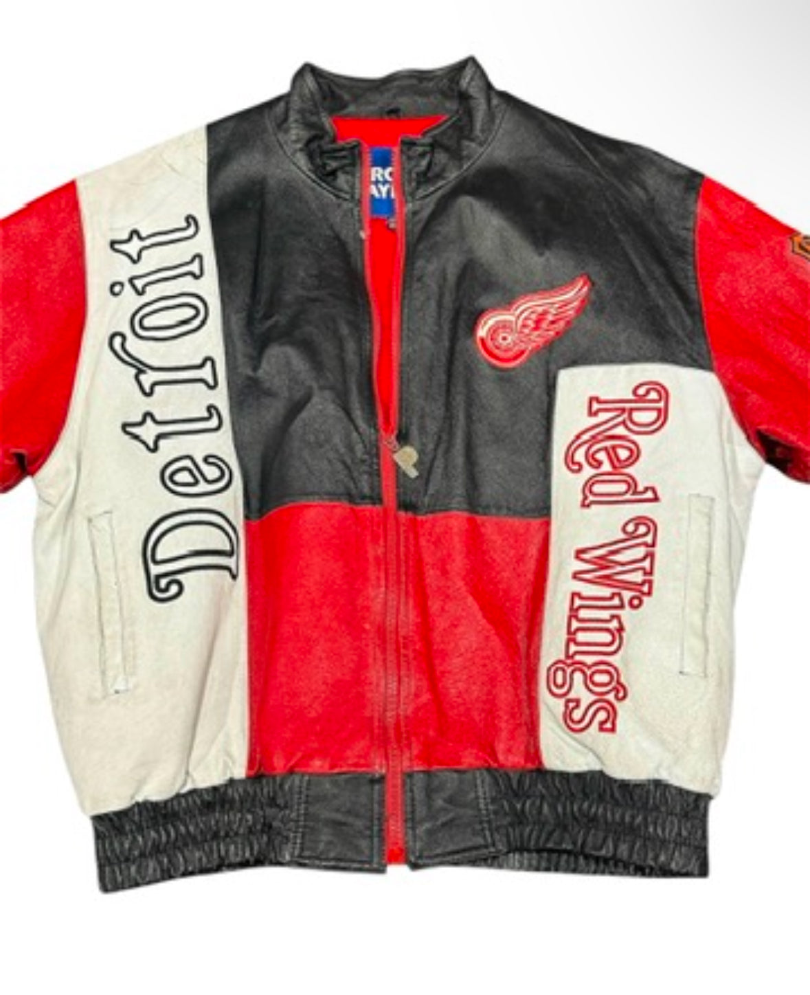 Vintage Rare Detroit Red Wings Leather Coat