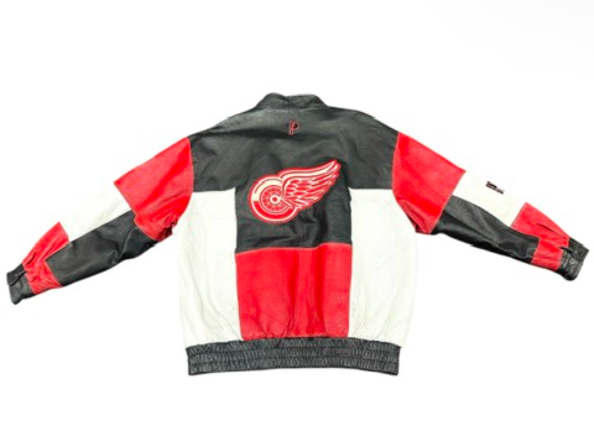 Vintage Rare Detroit Red Wings Leather Coat