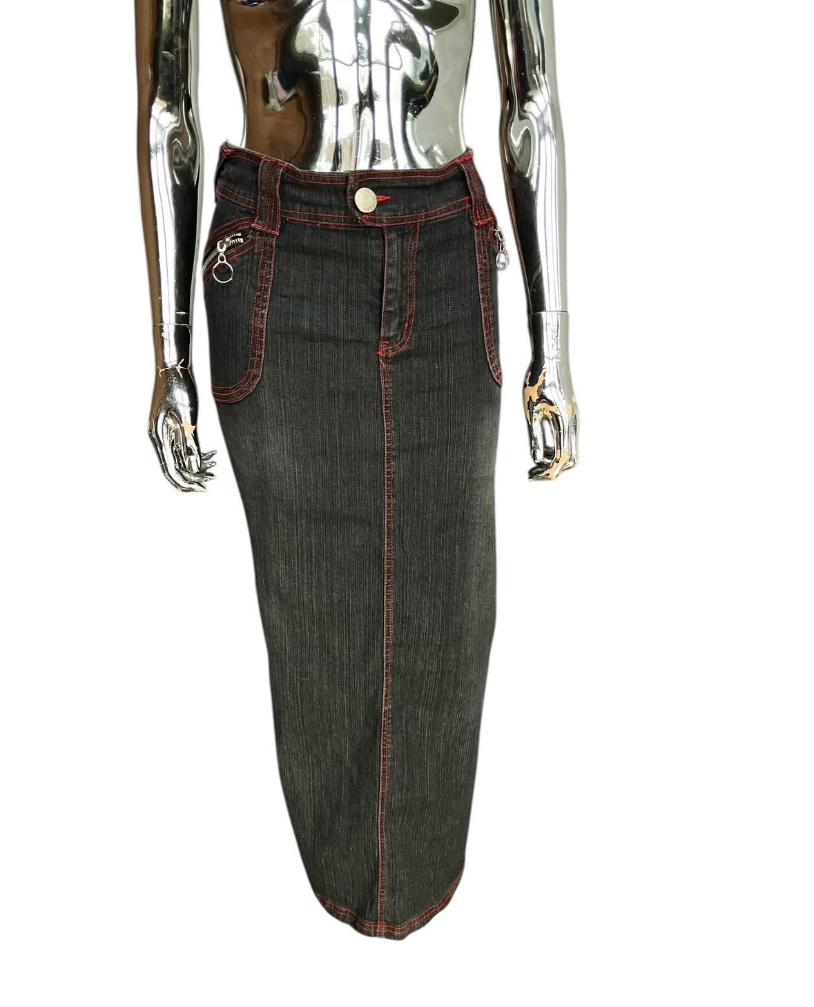 Vintage Y2K Long Denim Skirt