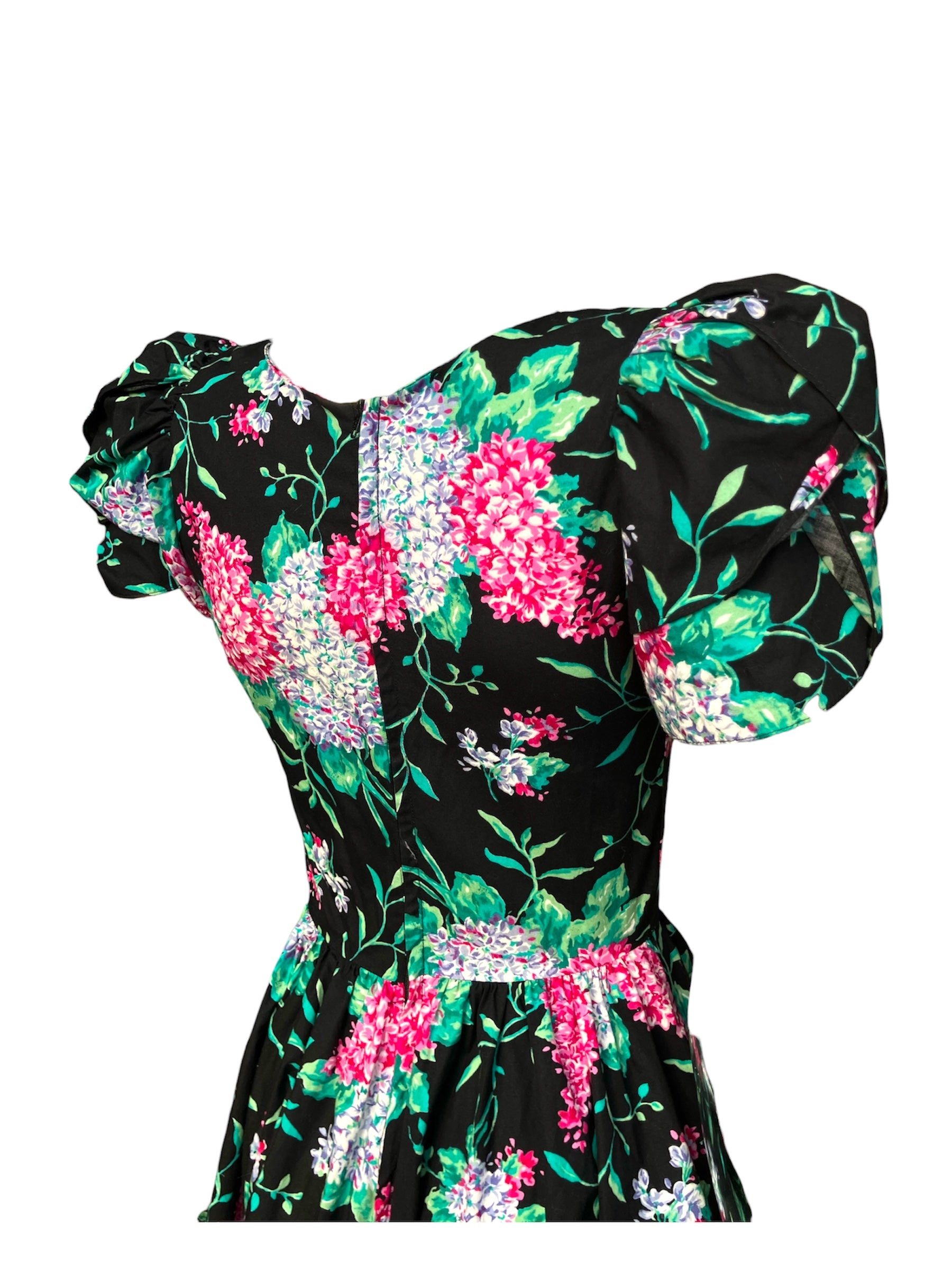 “EASTSIDE SOFT LIFE” FLORAL 1980s DRESS