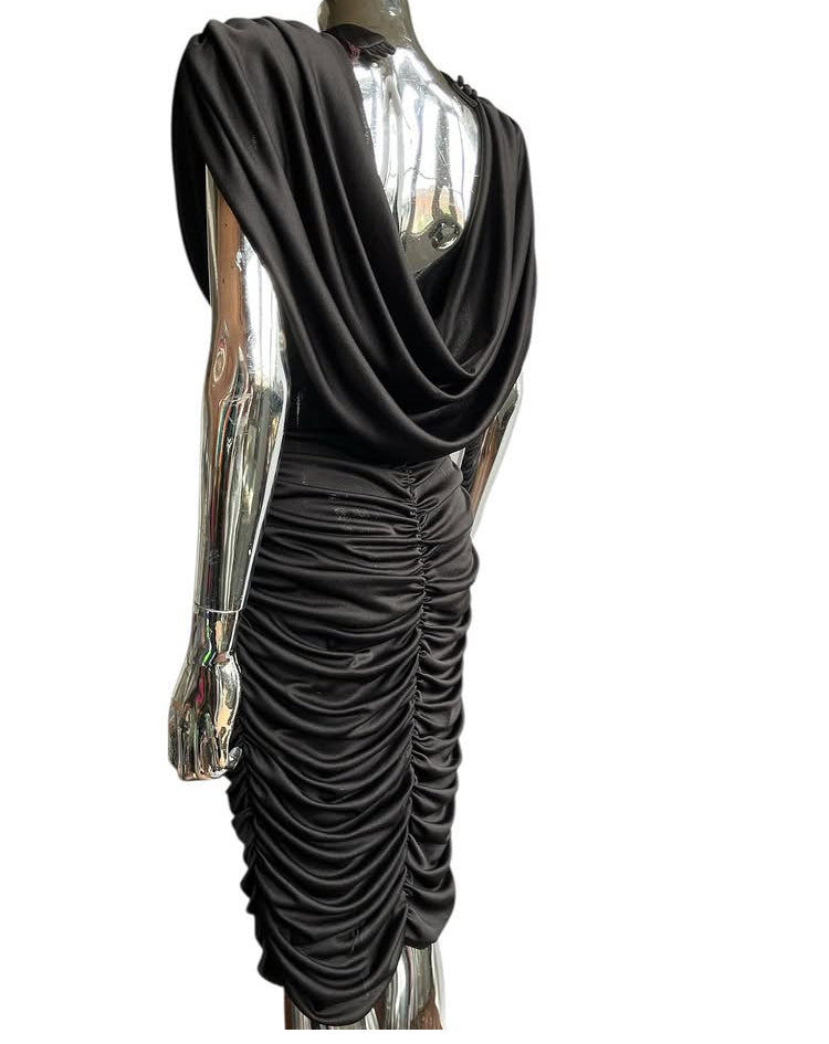Vintage 1980s Ruched Sequined Dress