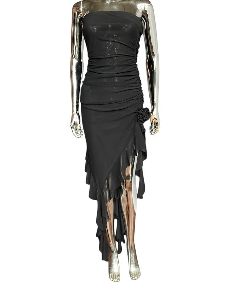 Vintage Y2K TubeTop High Split Dress