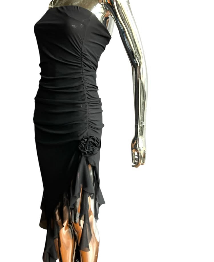 Vintage Y2K TubeTop High Split Dress