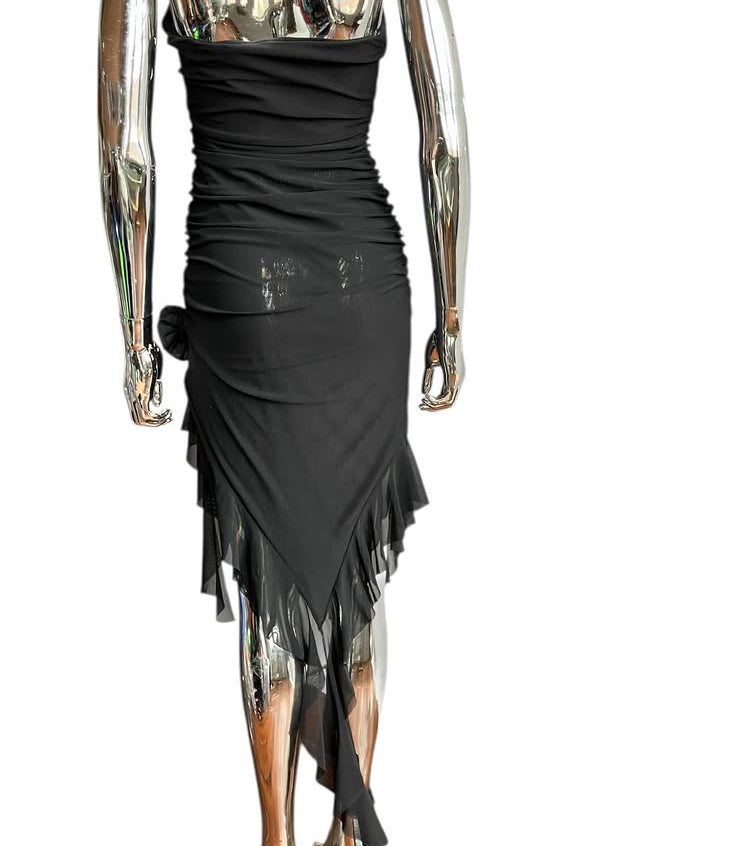 Vintage Y2K TubeTop High Split Dress