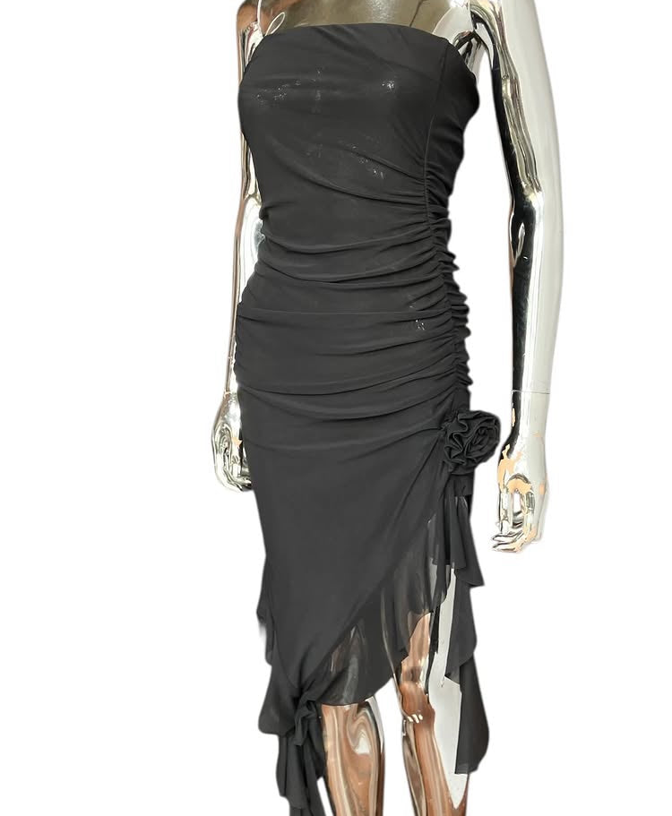 Vintage Y2K TubeTop High Split Dress