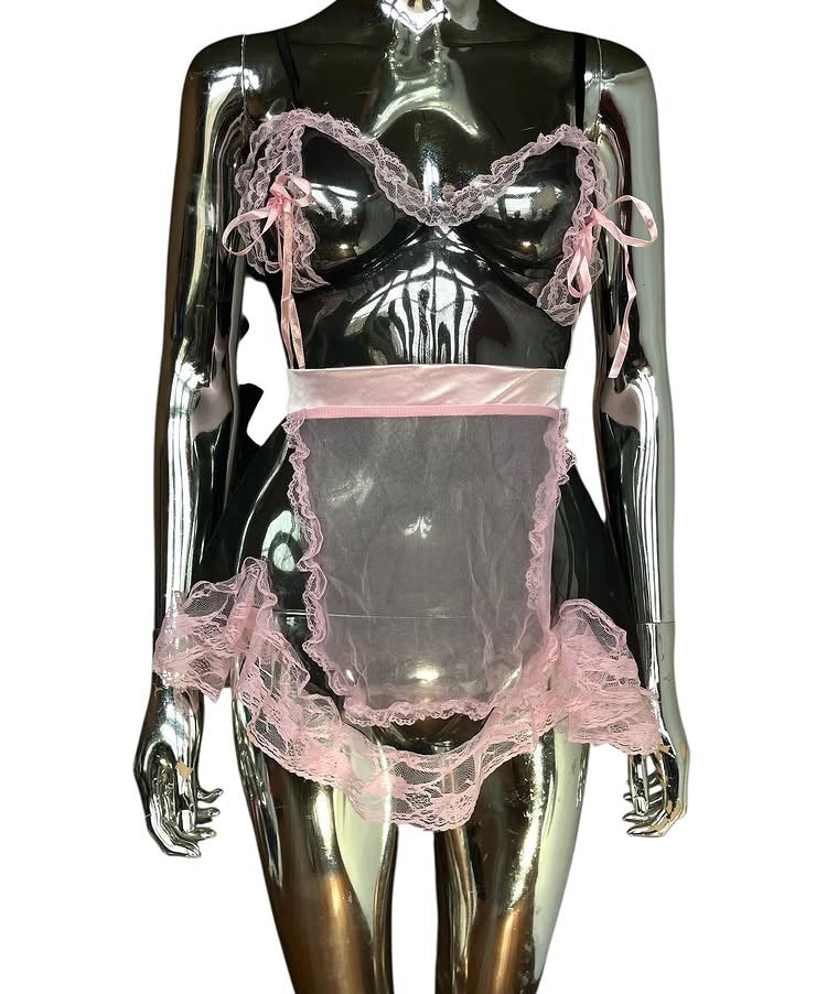 Vintage 1990s Sheer Pink Lingerie