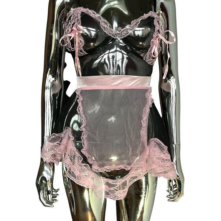 Vintage 1990s Sheer Pink Lingerie