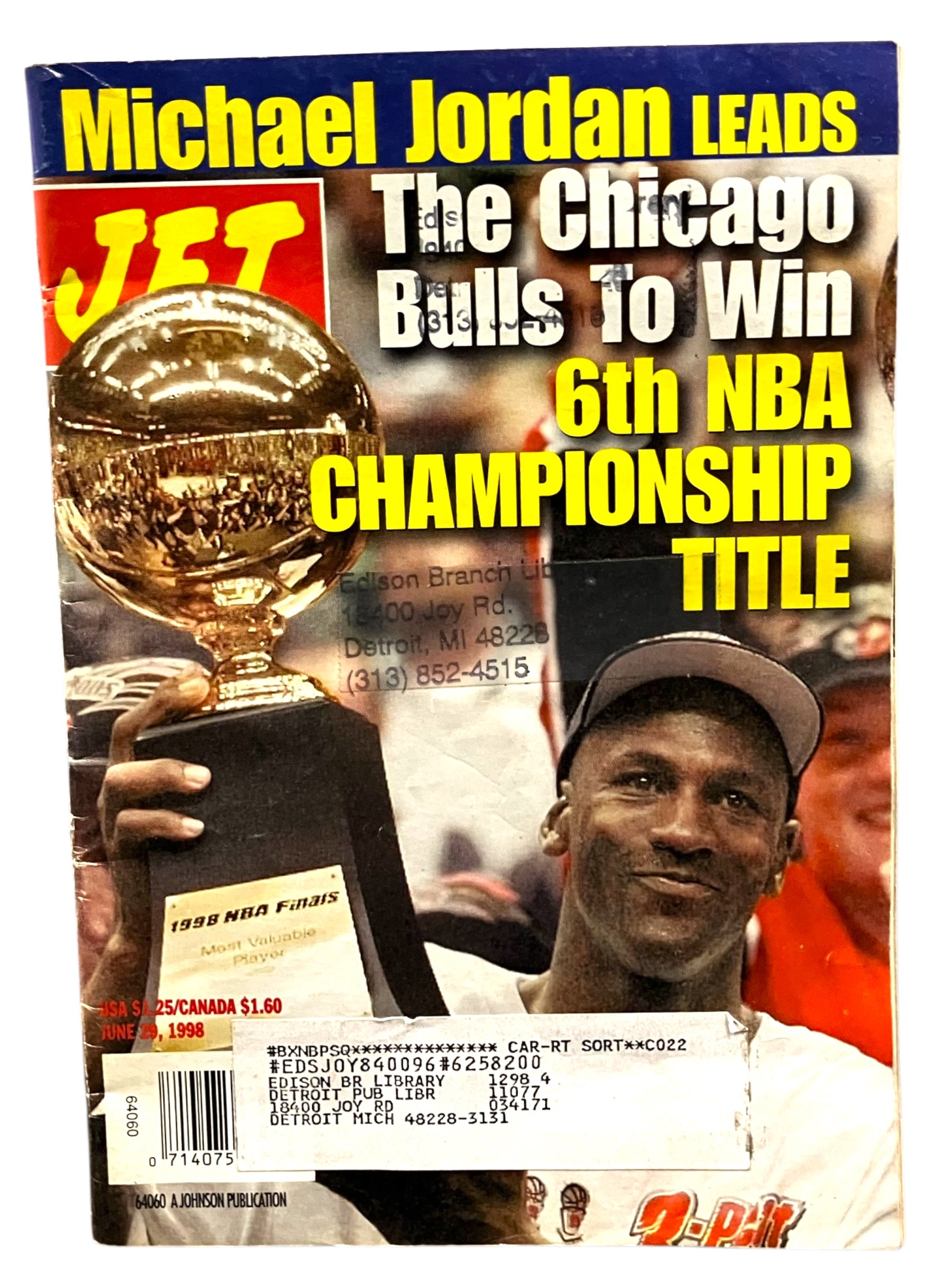 Vintage 1998 JET Michael Jordan Magazine