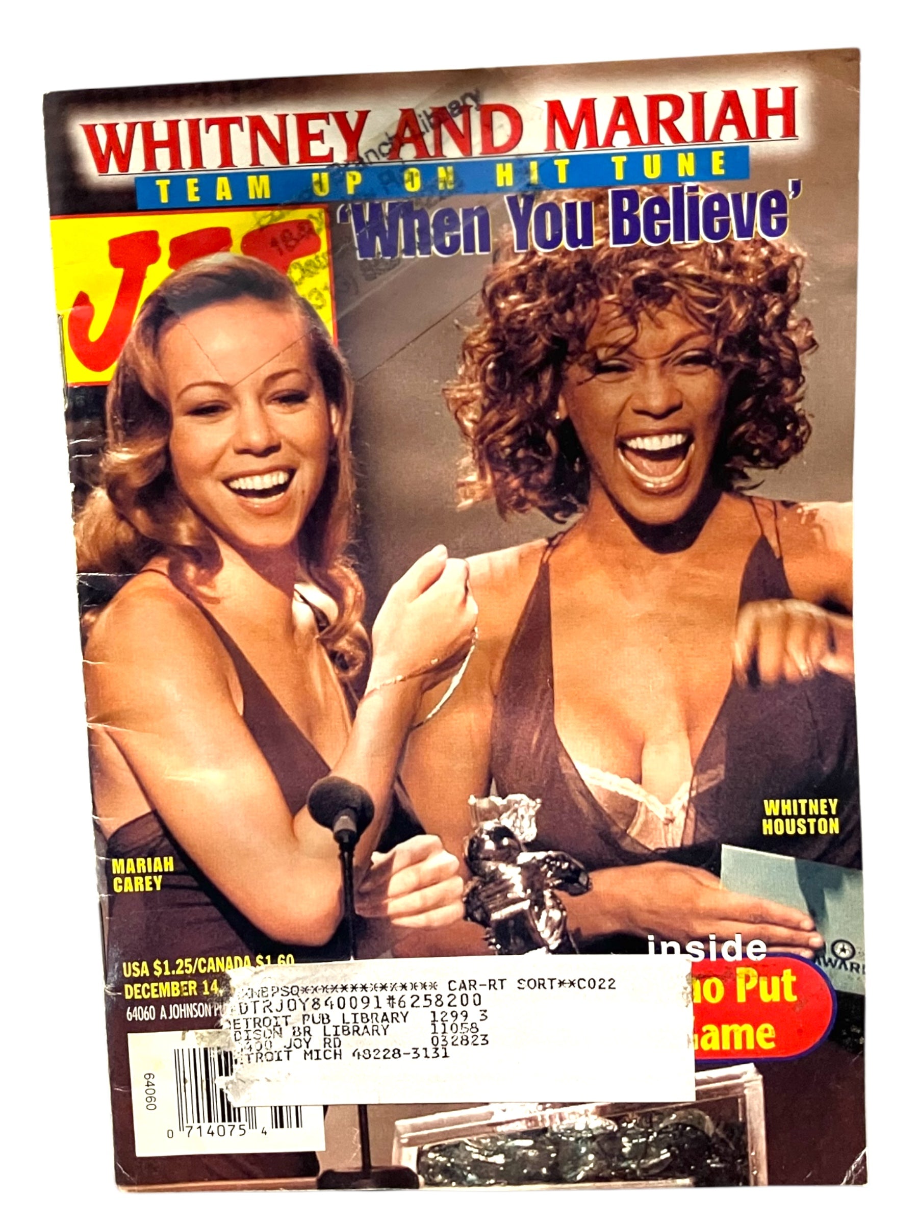 Vintage 1998 JET Whitney & Mariah Magazines